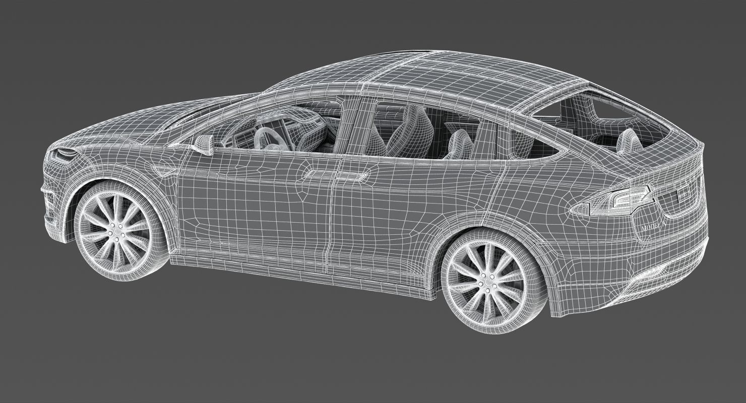 2017 Tesla X Red Multi-coat 3D model_29