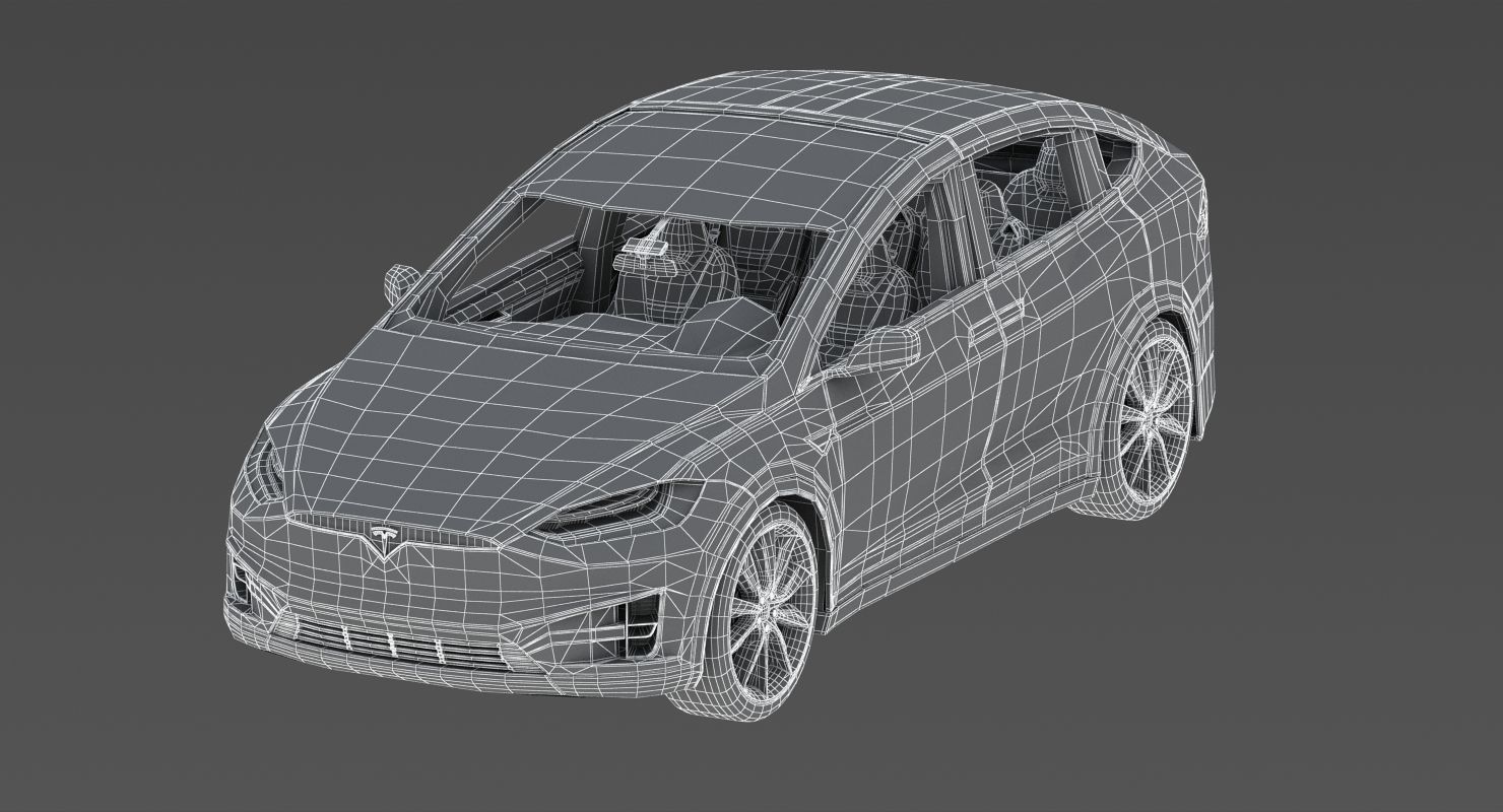 2017 Tesla X Red Multi-coat 3D model_25