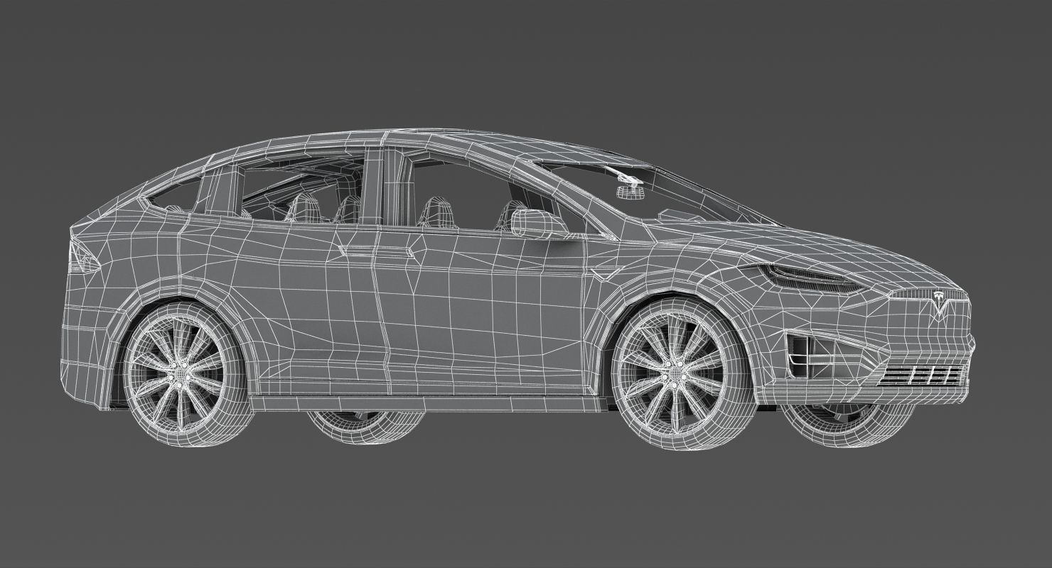 2017 Tesla X Red Multi-coat 3D model_21