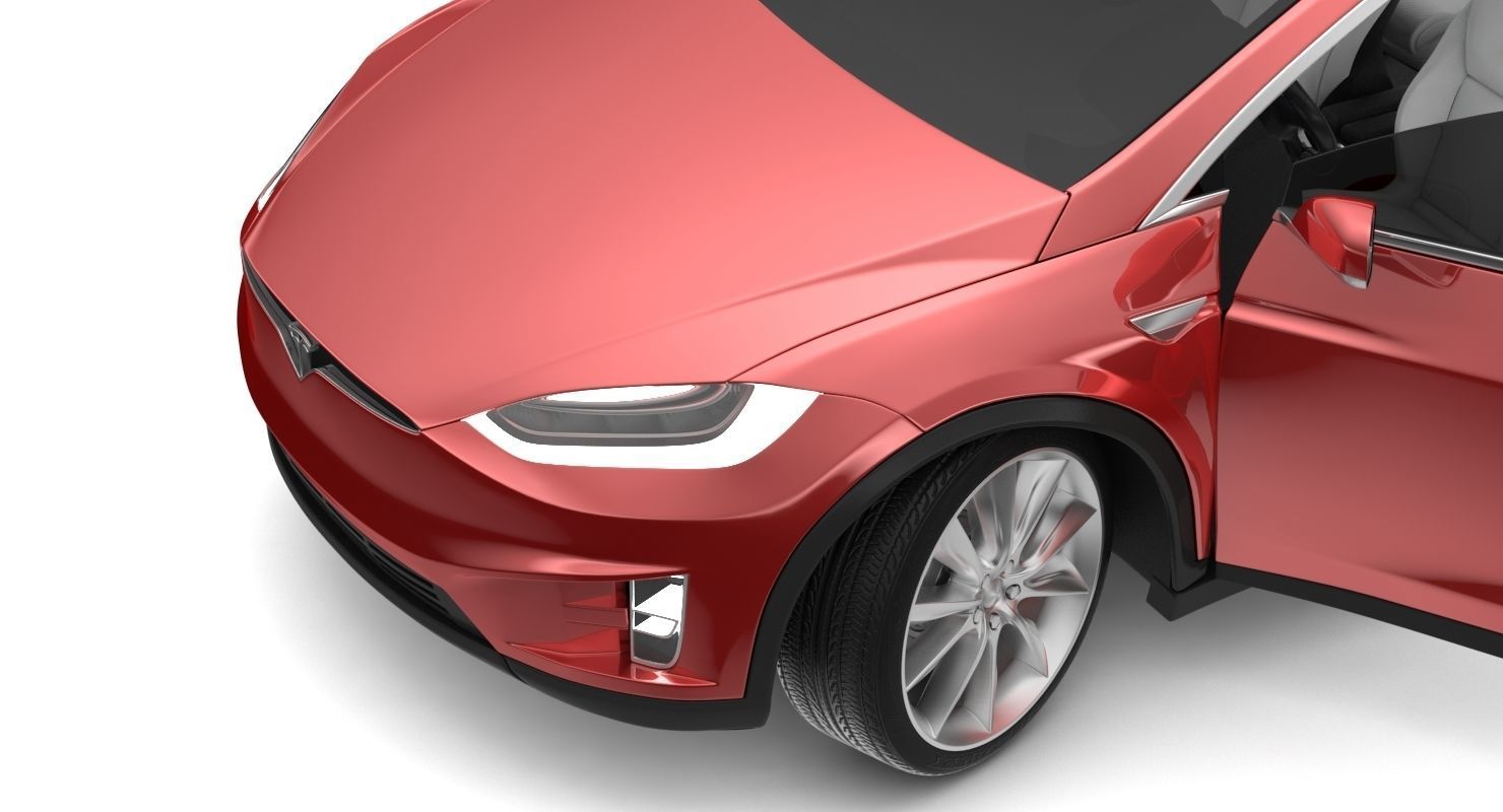 2017 Tesla X Red Multi-coat 3D model_19
