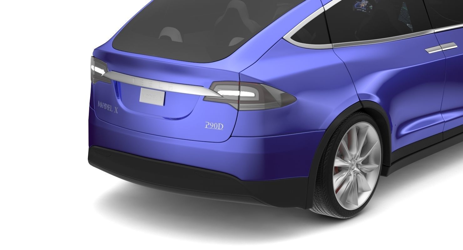 2017 Tesla X Multi Colors 3D model_29