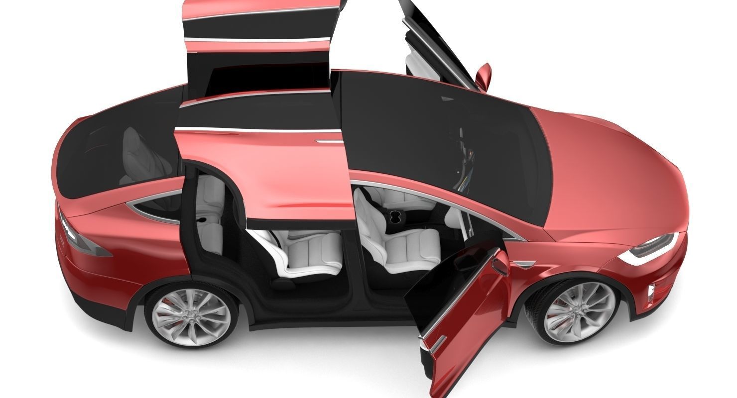 2017 Tesla X Multi Colors 3D model_60