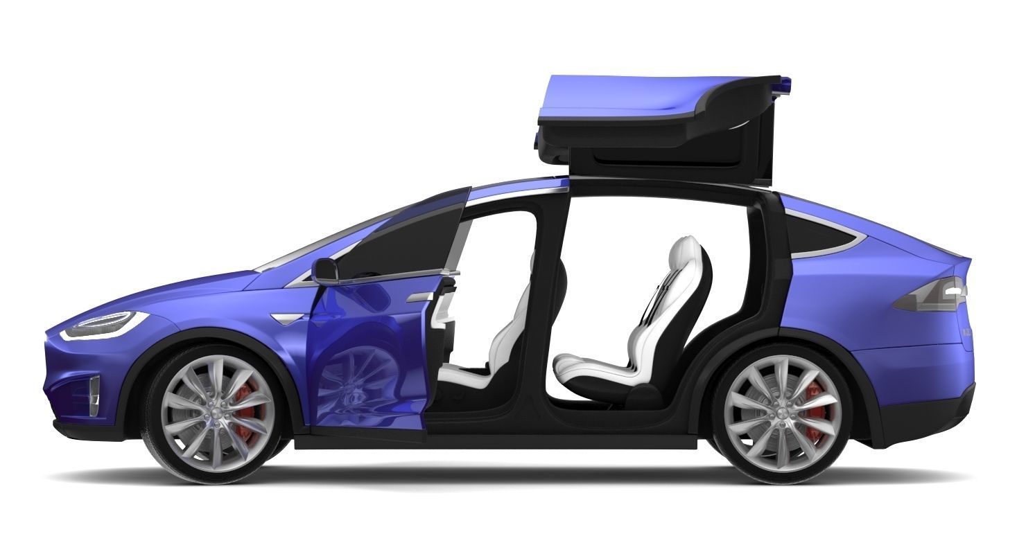2017 Tesla X Multi Colors 3D model_32