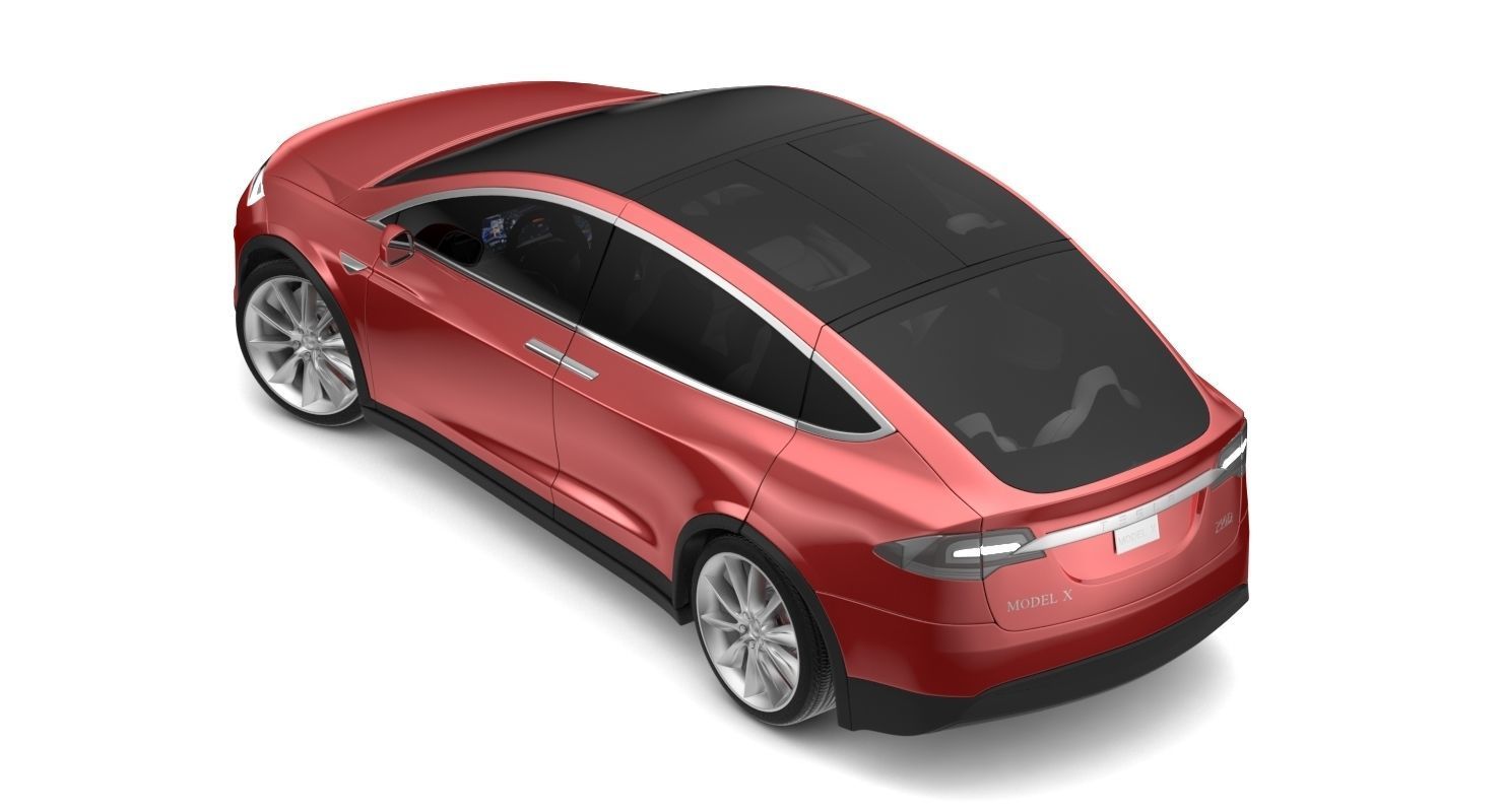 2017 Tesla X Multi Colors 3D model_44