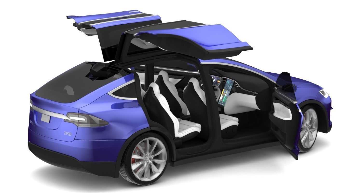 2017 Tesla X Multi Colors 3D model_33