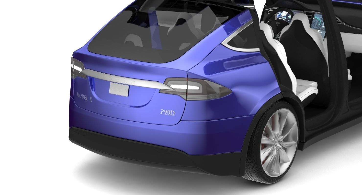 2017 Tesla X Multi Colors 3D model_38