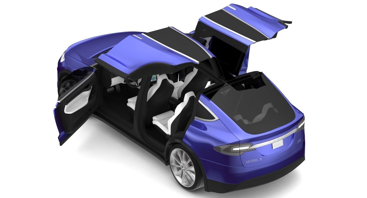 2017 Tesla X Multi Colors 3D model_35