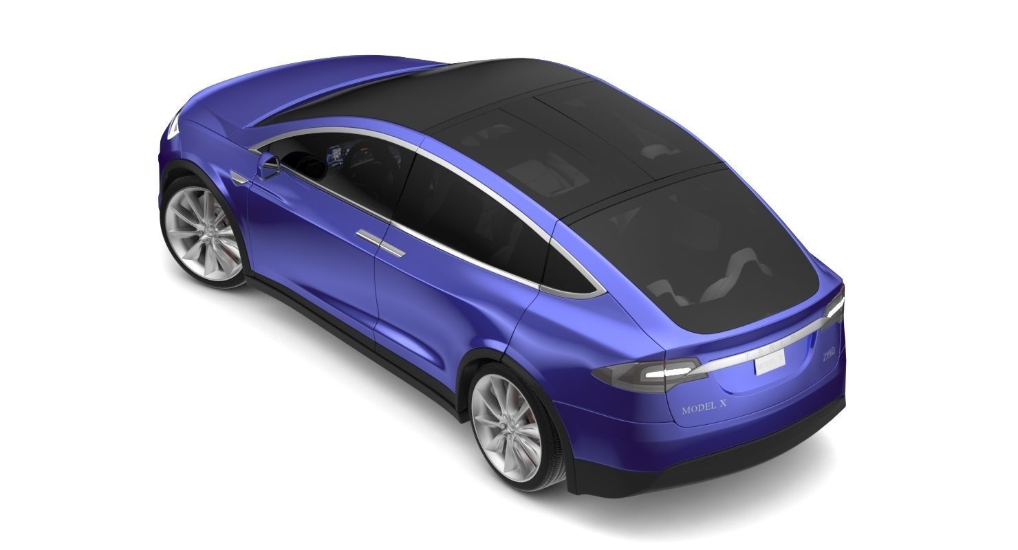 2017 Tesla X Multi Colors 3D model_24