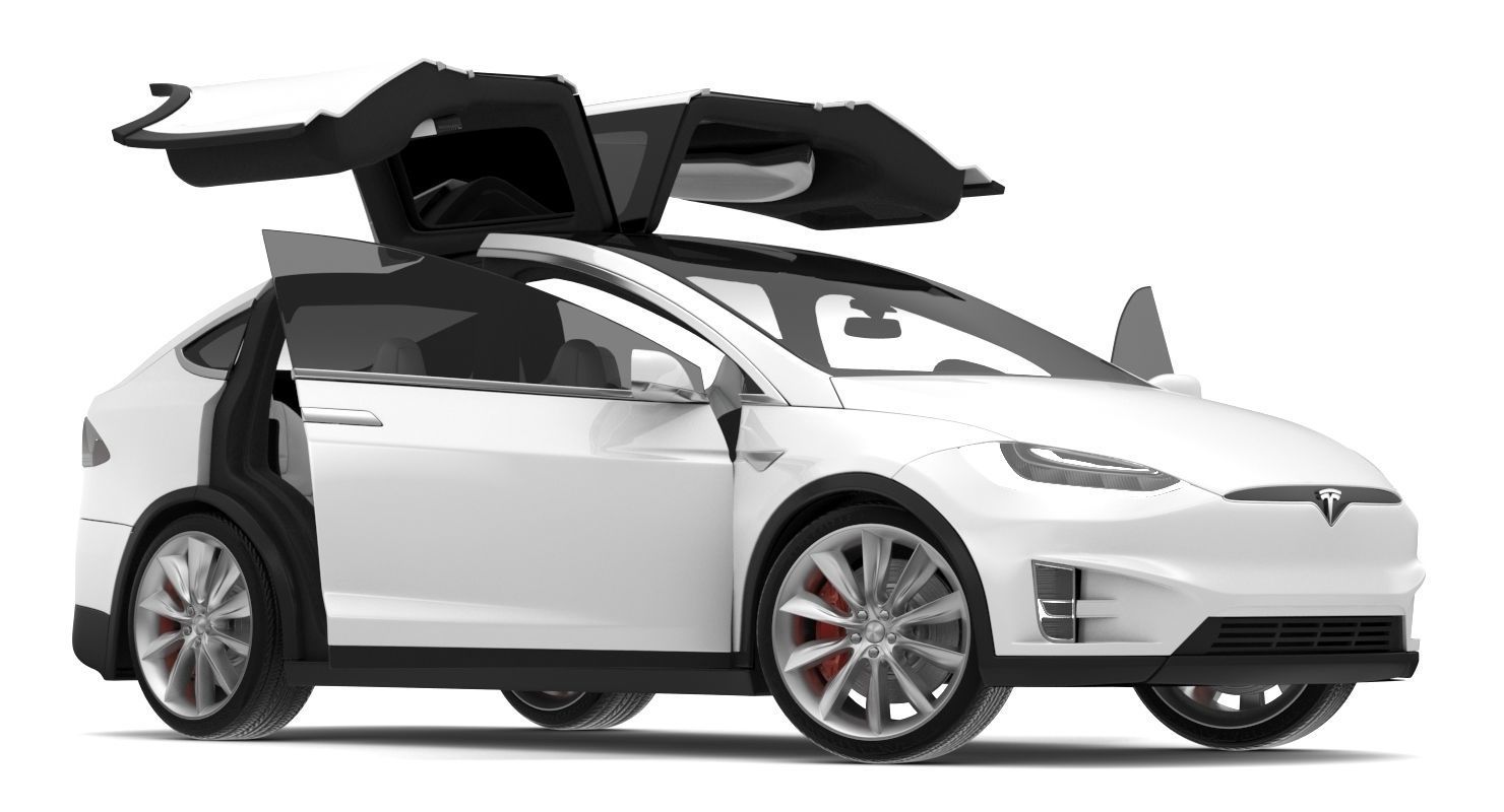 2017 Tesla X Multi Colors 3D model_71
