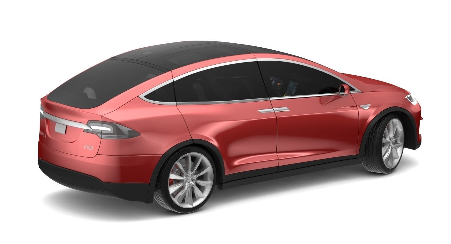 2017 Tesla X Multi Colors 3D model_48