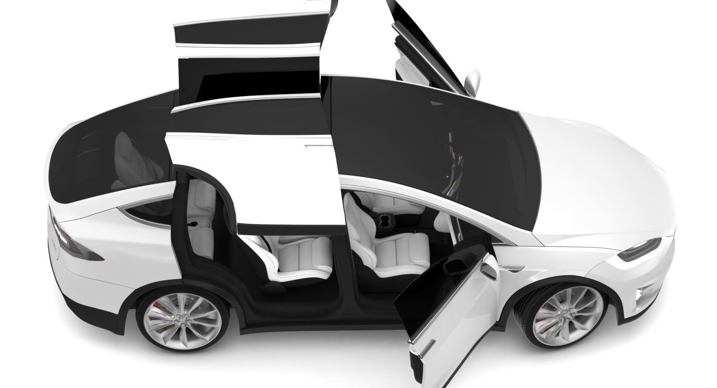 2017 Tesla X Multi Colors 3D model_80
