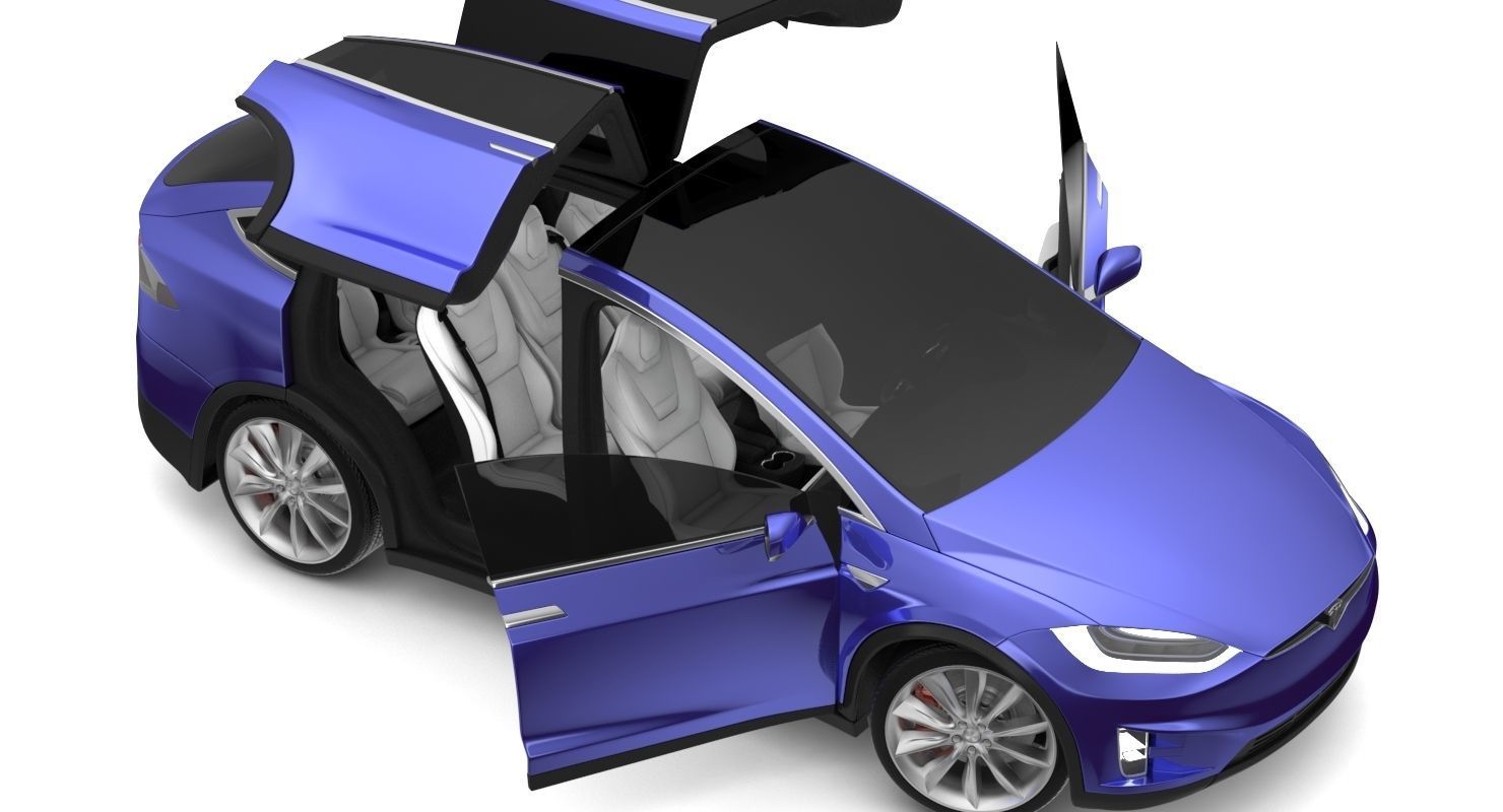 2017 Tesla X Multi Colors 3D model_36