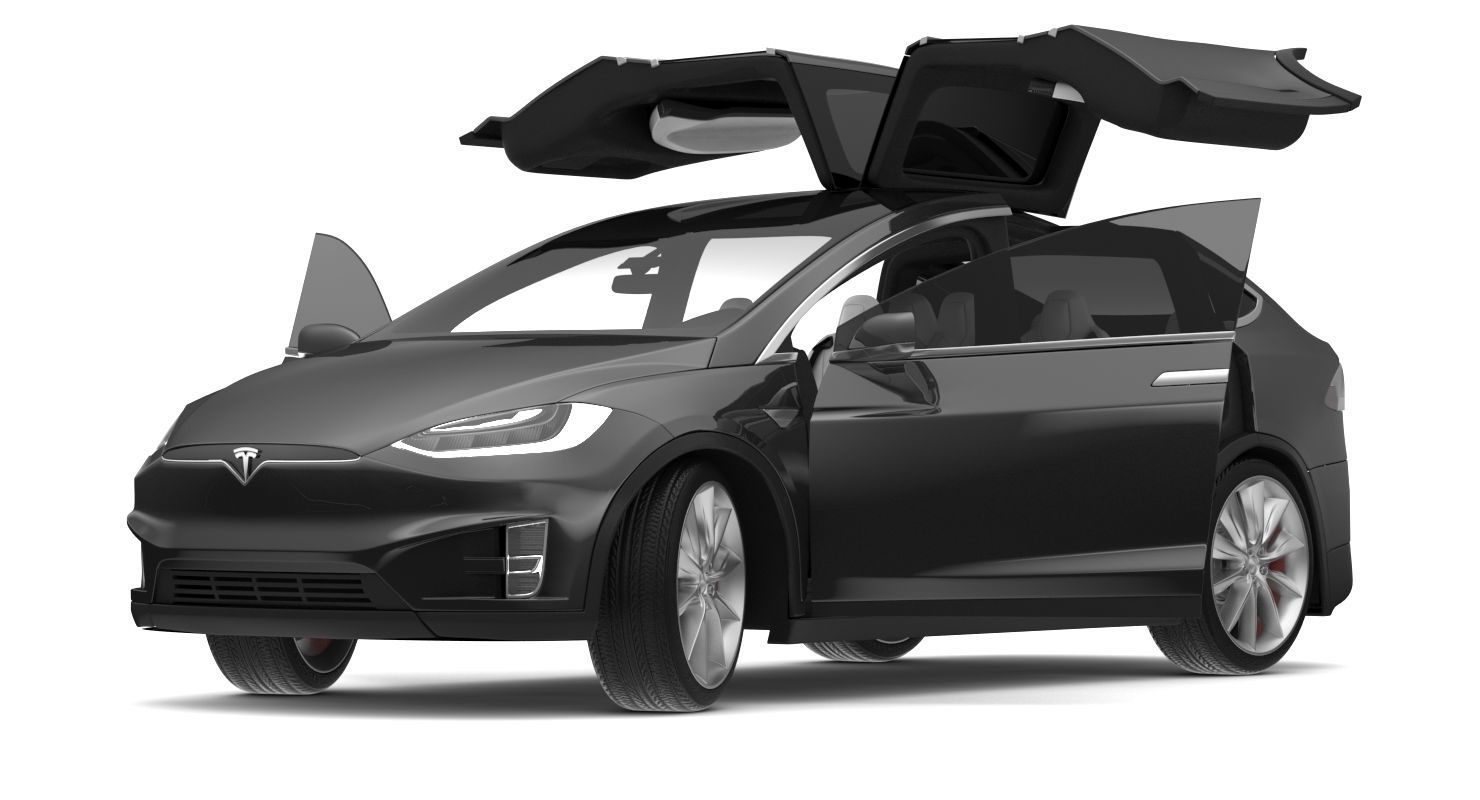 2017 Tesla X Multi Colors 3D model_12