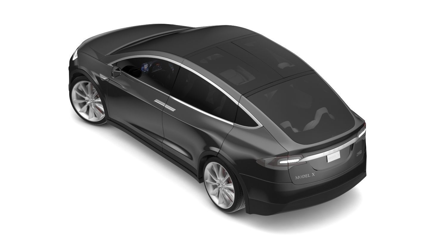 2017 Tesla X Multi Colors 3D model_8
