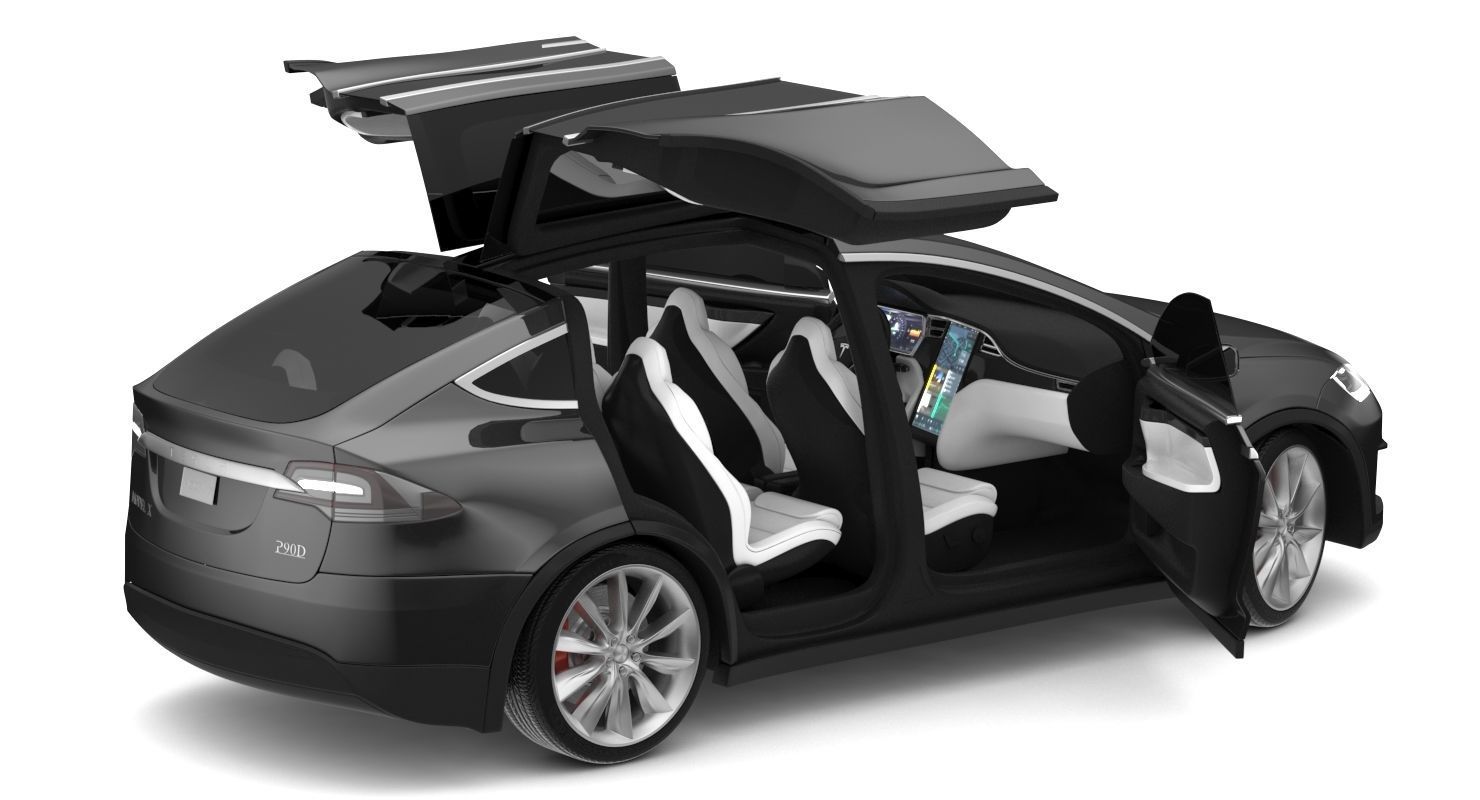 2017 Tesla X Multi Colors 3D model_16