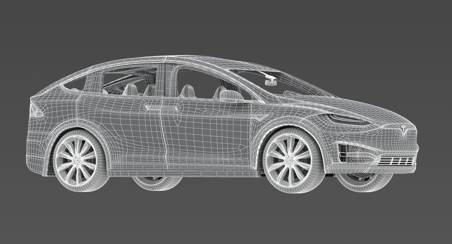 2017 Tesla X Multi Colors 3D model_81