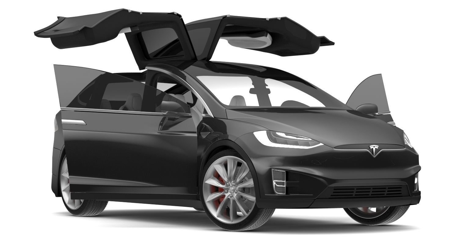 2017 Tesla X Multi Colors 3D model_17