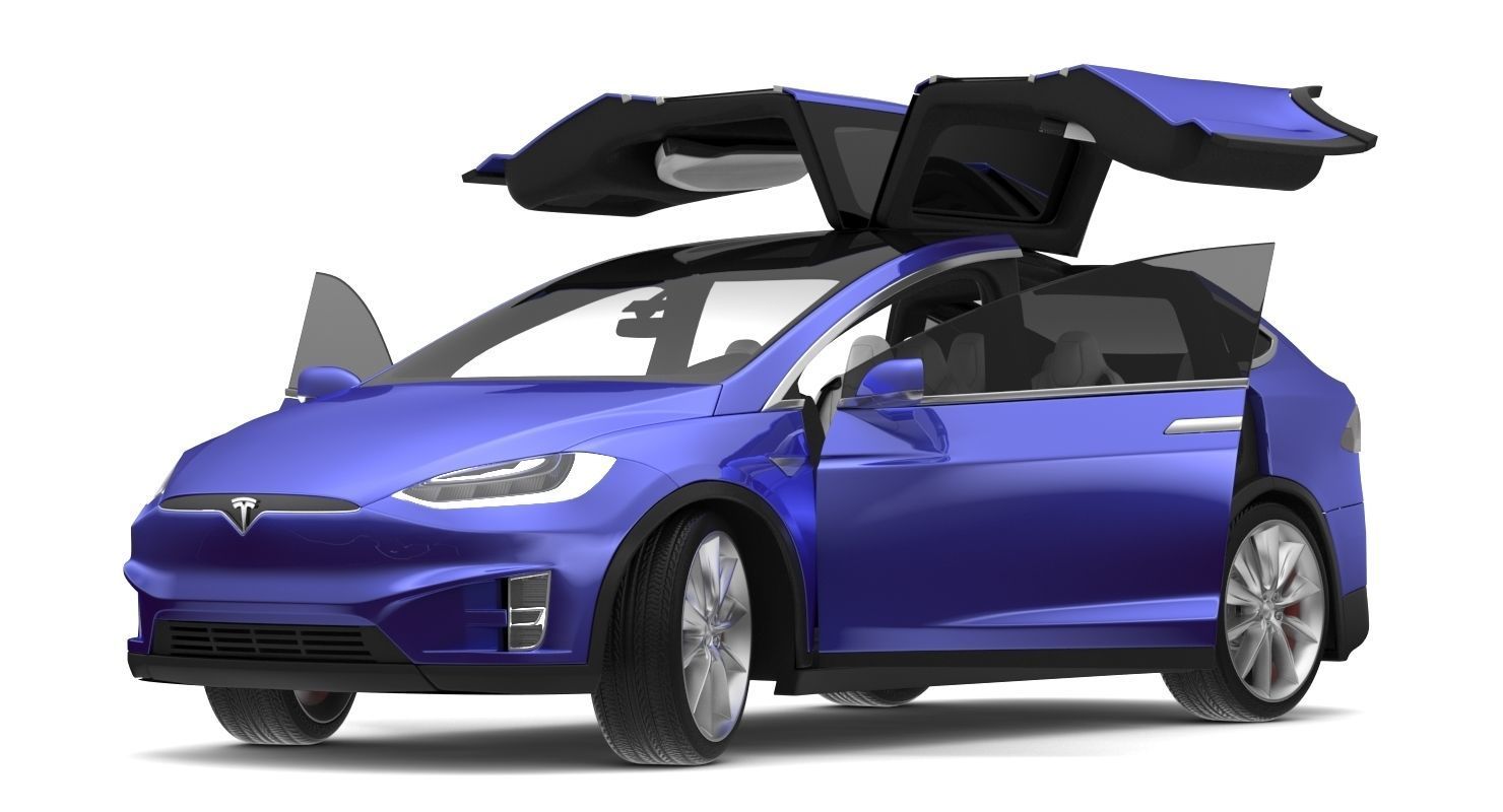 2017 Tesla X Multi Colors 3D model_31