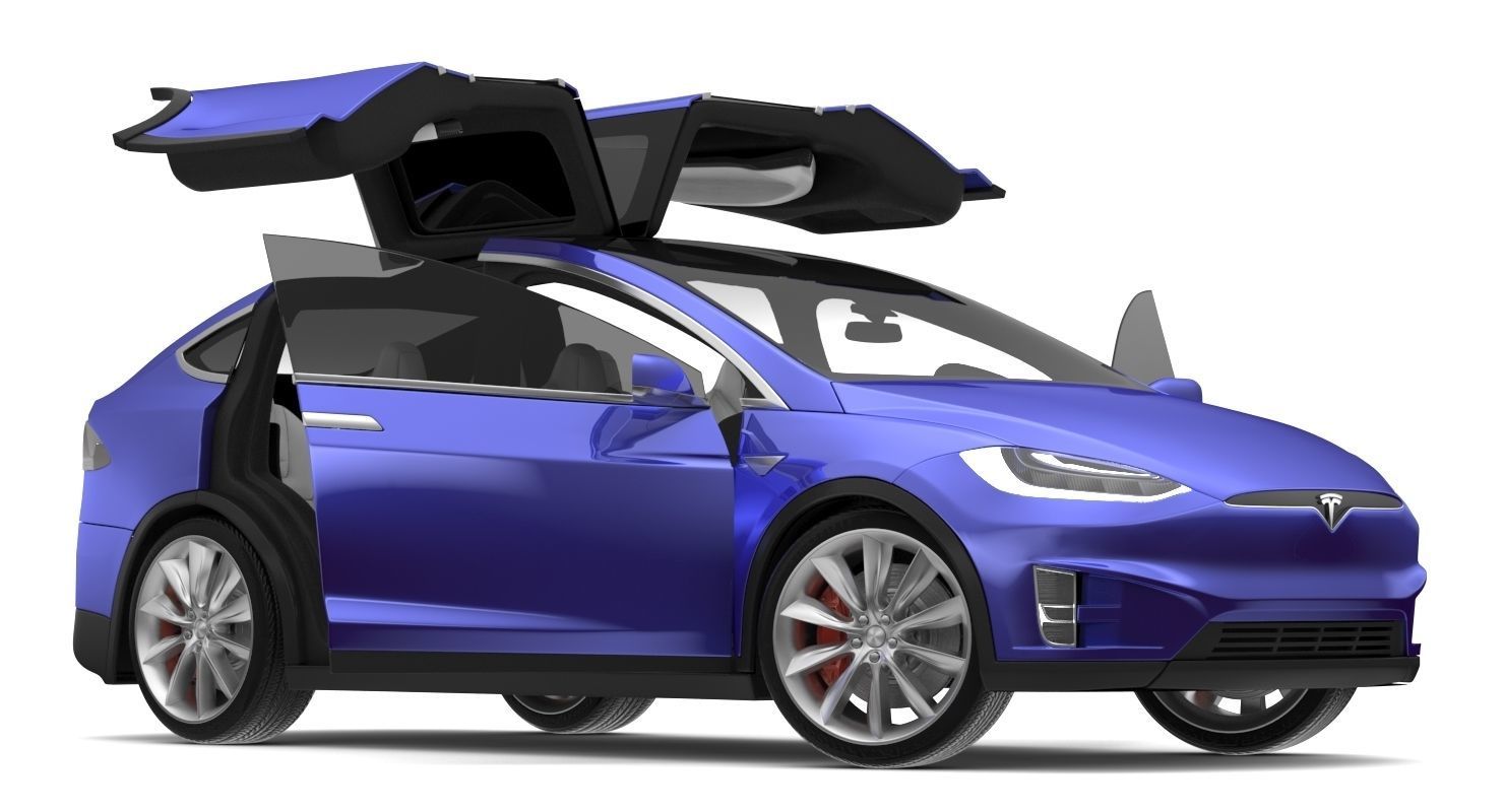 2017 Tesla X Multi Colors 3D model_34