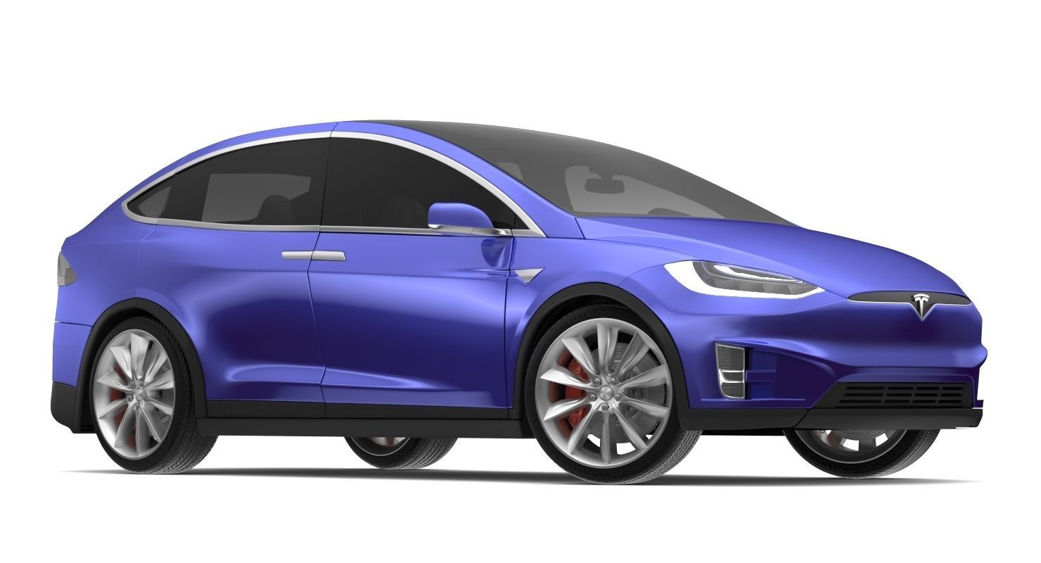 2017 Tesla X Multi Colors 3D model_22