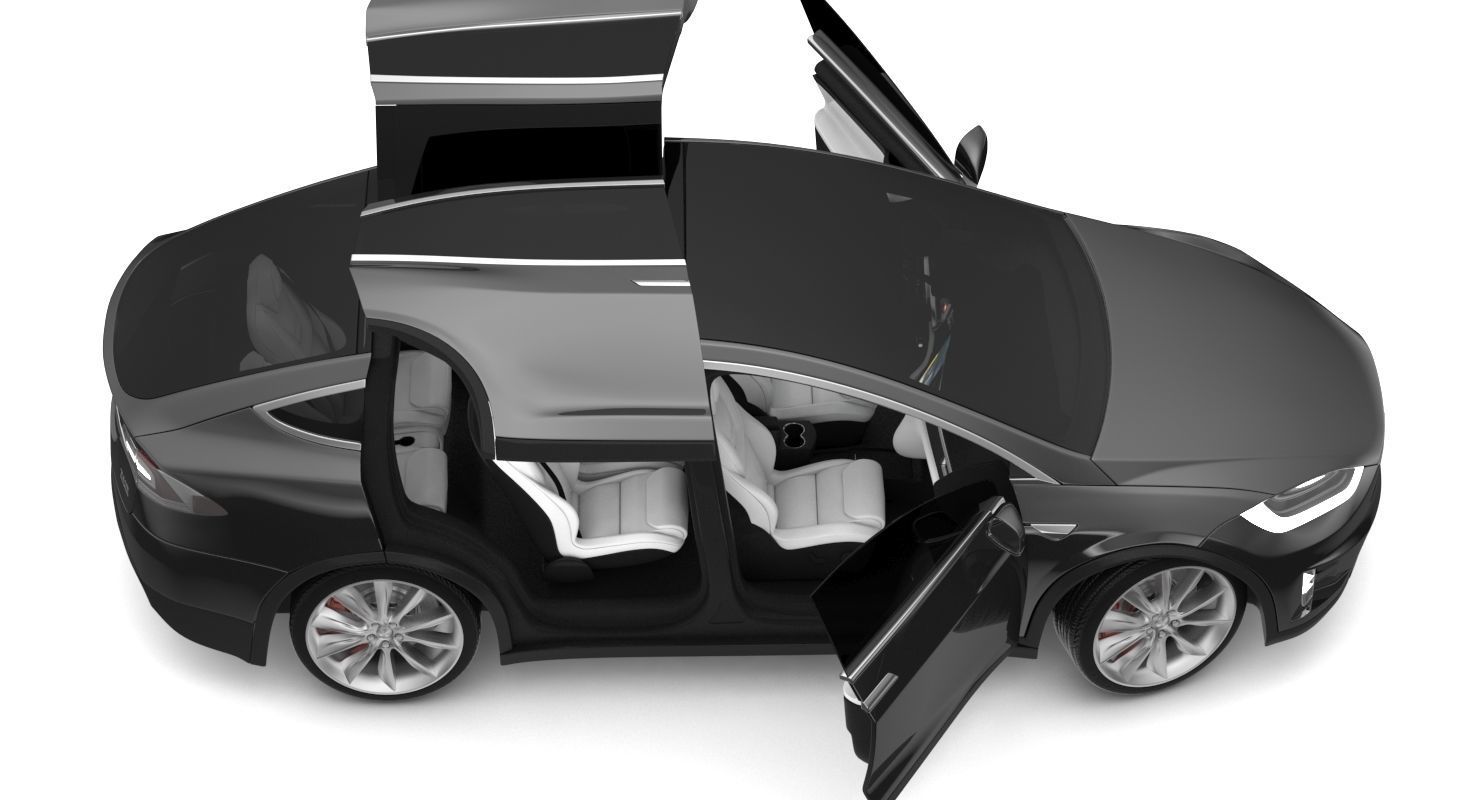 2017 Tesla X Multi Colors 3D model_20