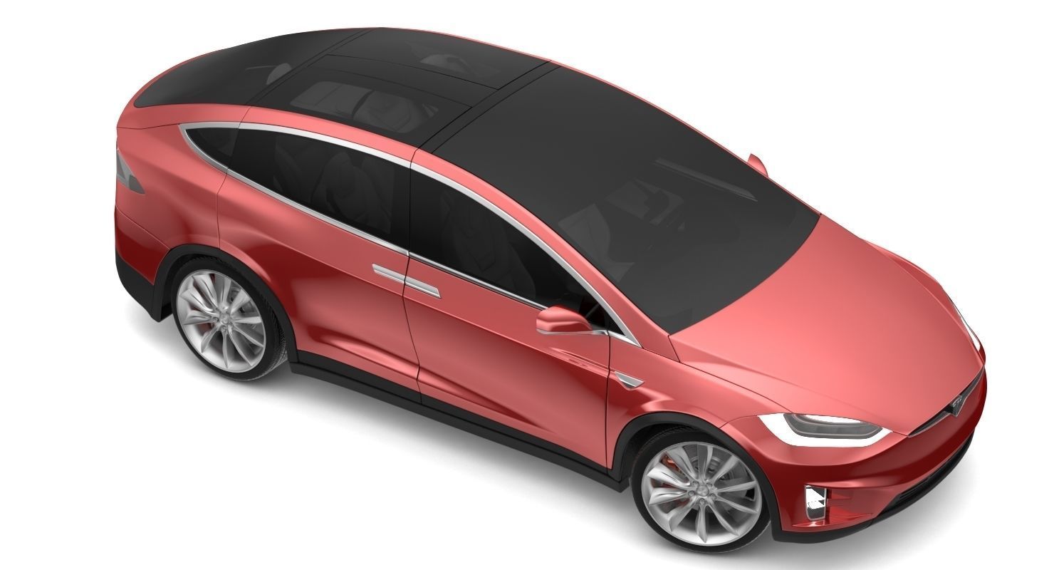 2017 Tesla X Multi Colors 3D model_47