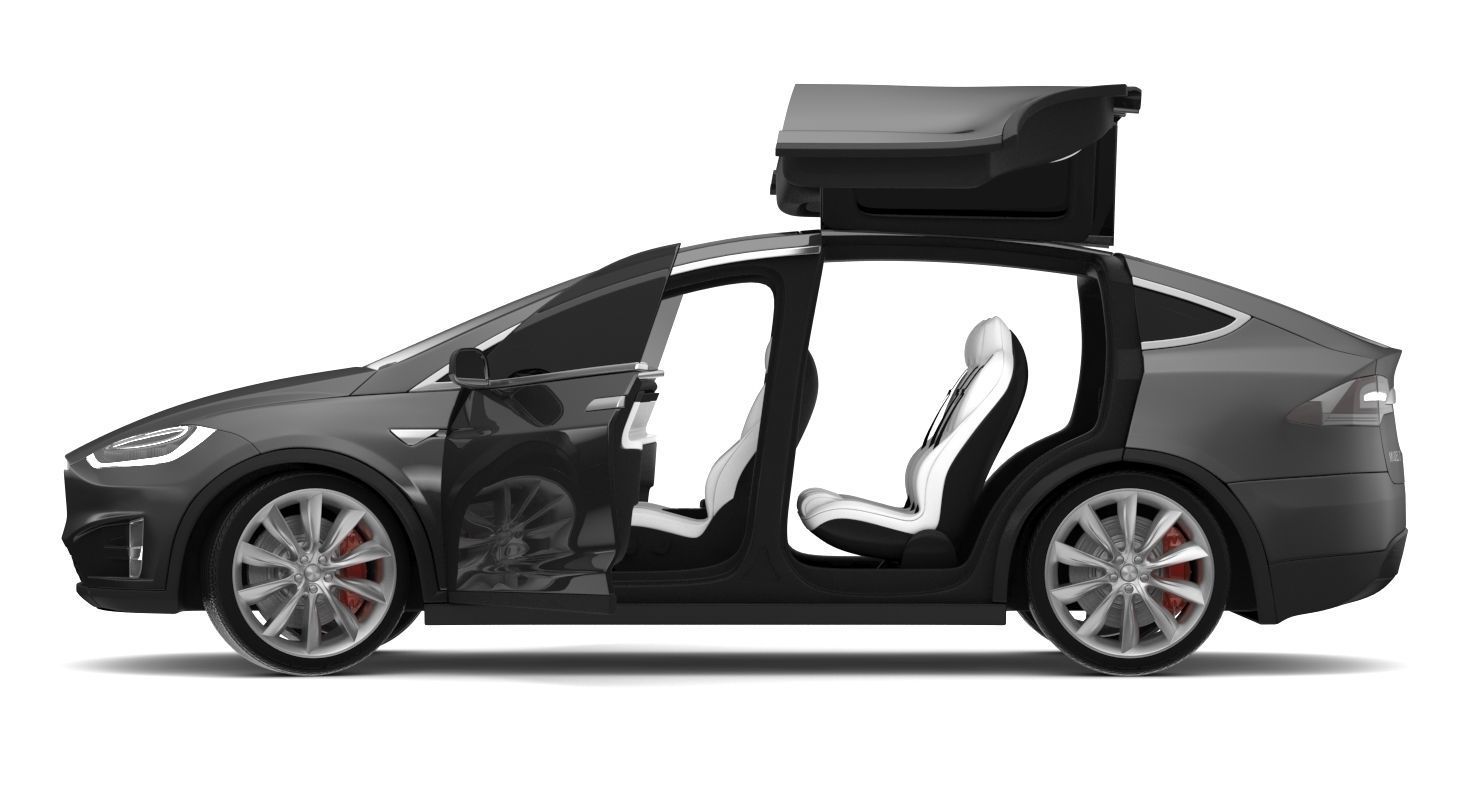 2017 Tesla X Multi Colors 3D model_11