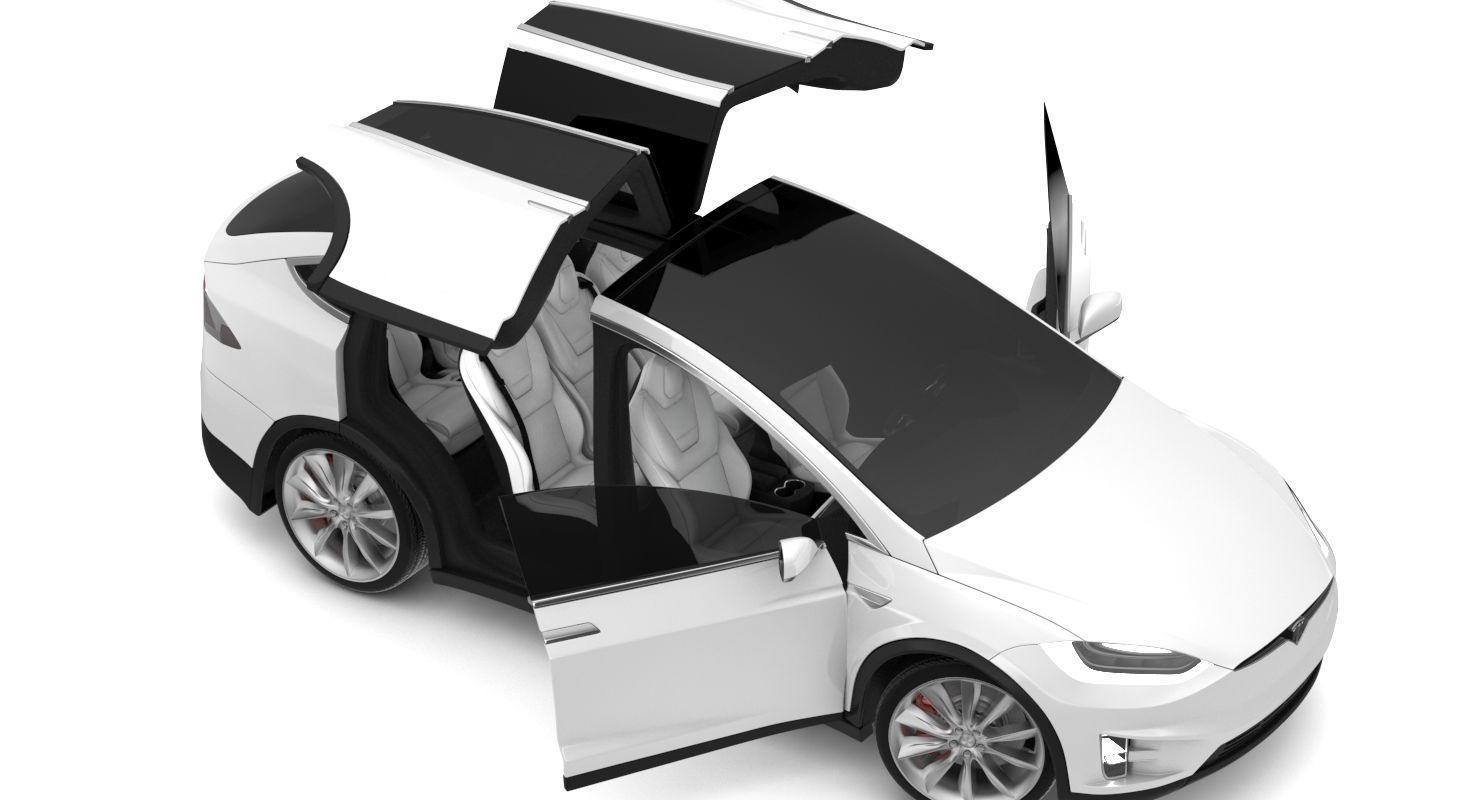 2017 Tesla X Multi Colors 3D model_76