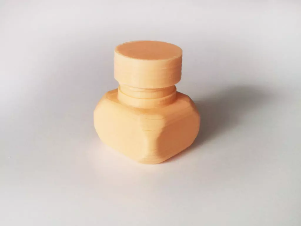 Bottle and Screw Cap 3D print model_0