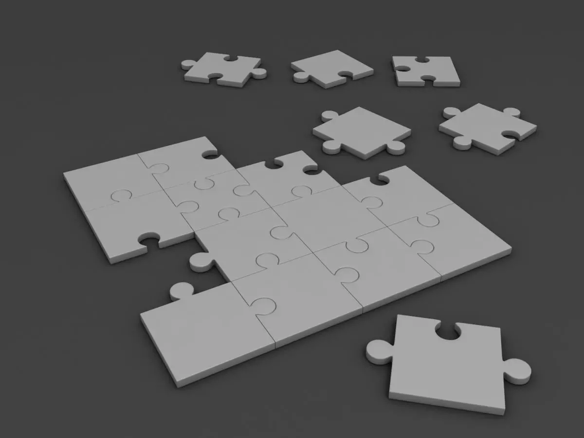 Jigsaw Puzzle 3D model_0