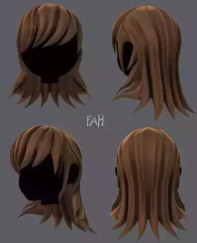 3D Hair style for girl V04