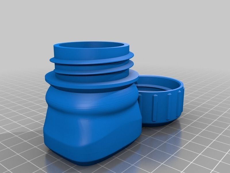Bottle and Screw Cap 3D print model_1