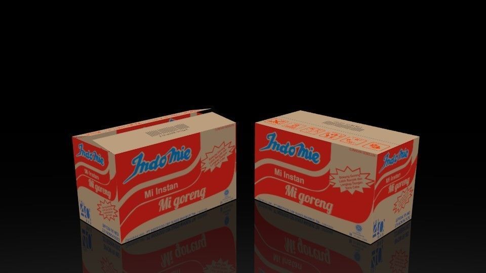 Indomie Noodle Box Package Collection 3D model Low-poly 3D model_6