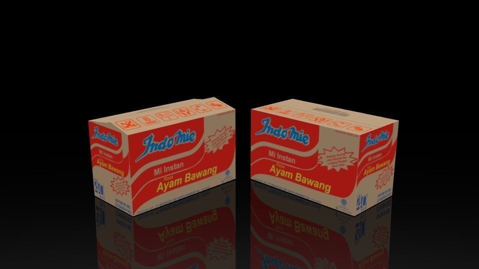 Indomie Noodle Box Package Collection 3D model Low-poly 3D model_3