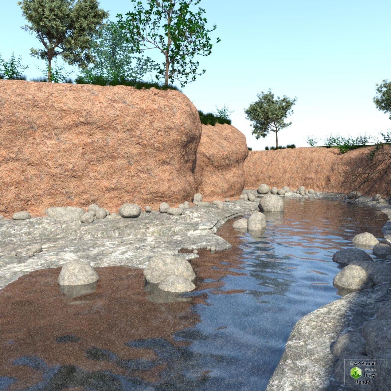 The creek DAZ 3D model_1