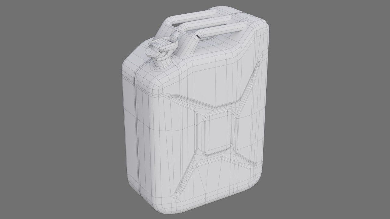 Fuel Can 3A Low-poly 3D model_9