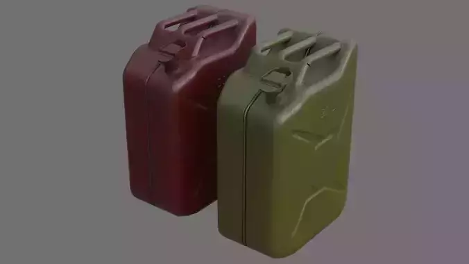 Fuel Can 3A Low-poly 3D model