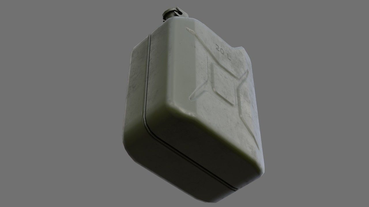 Fuel Can 3A Low-poly 3D model_7