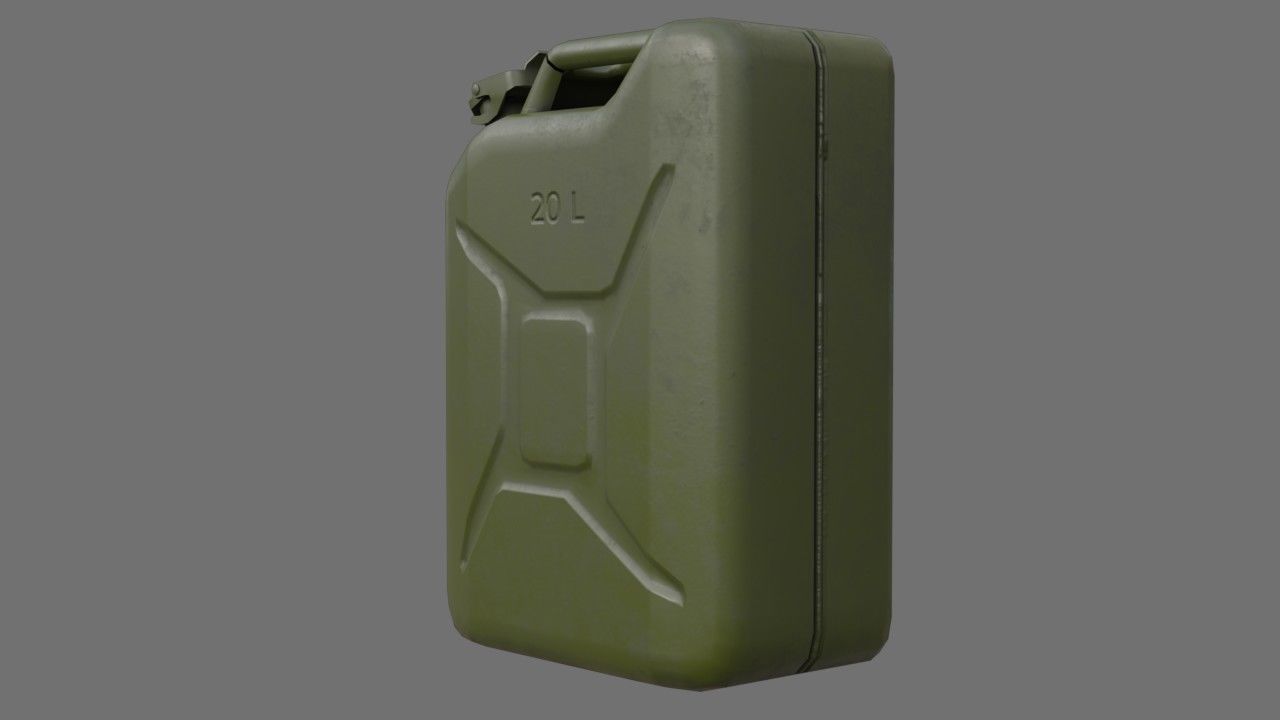 Fuel Can 3A Low-poly 3D model_6