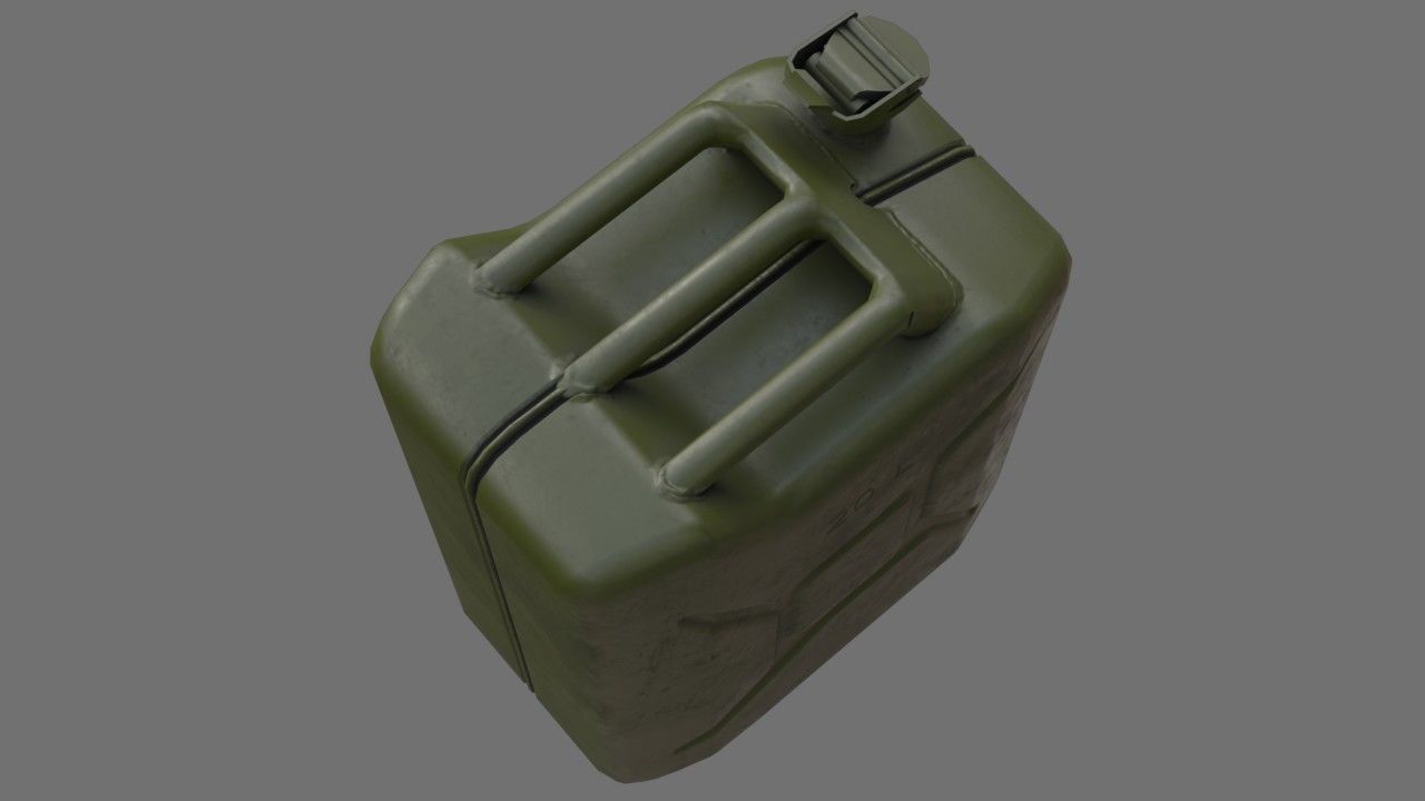 Fuel Can 3A Low-poly 3D model_5