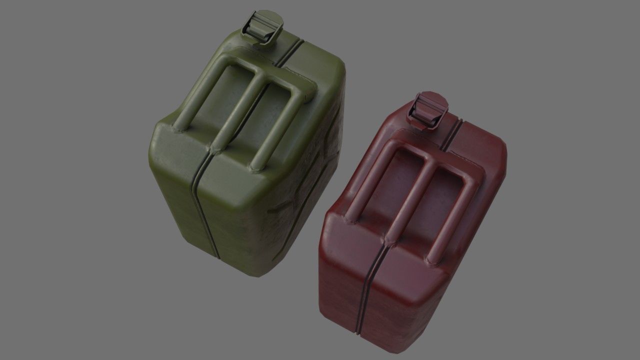 Fuel Can 3A Low-poly 3D model_1