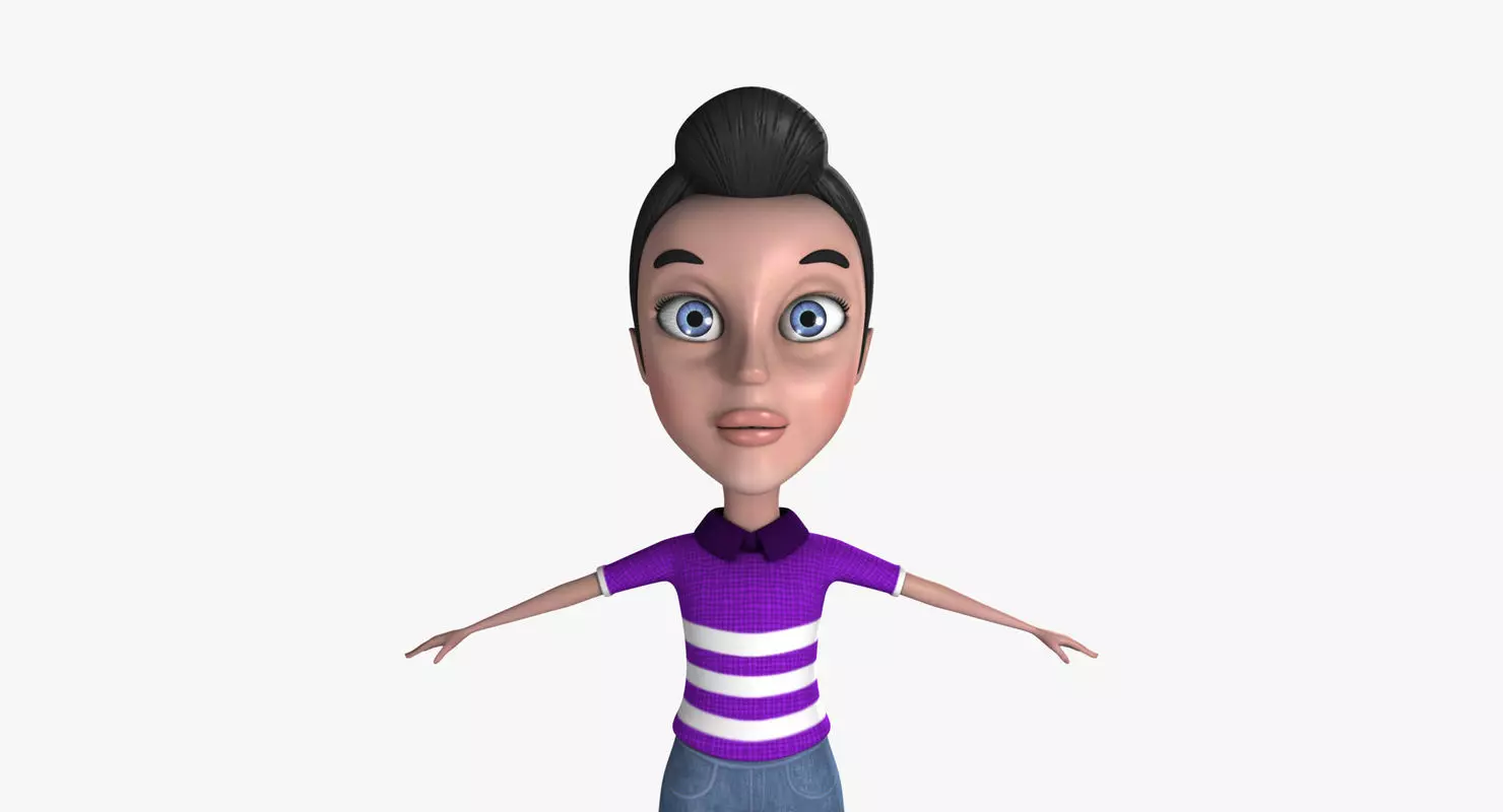 Leo Cartoon Low-poly 3D model_0