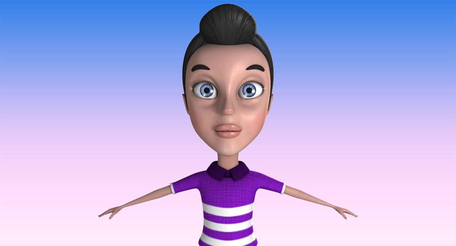 Leo Cartoon Low-poly 3D model_1