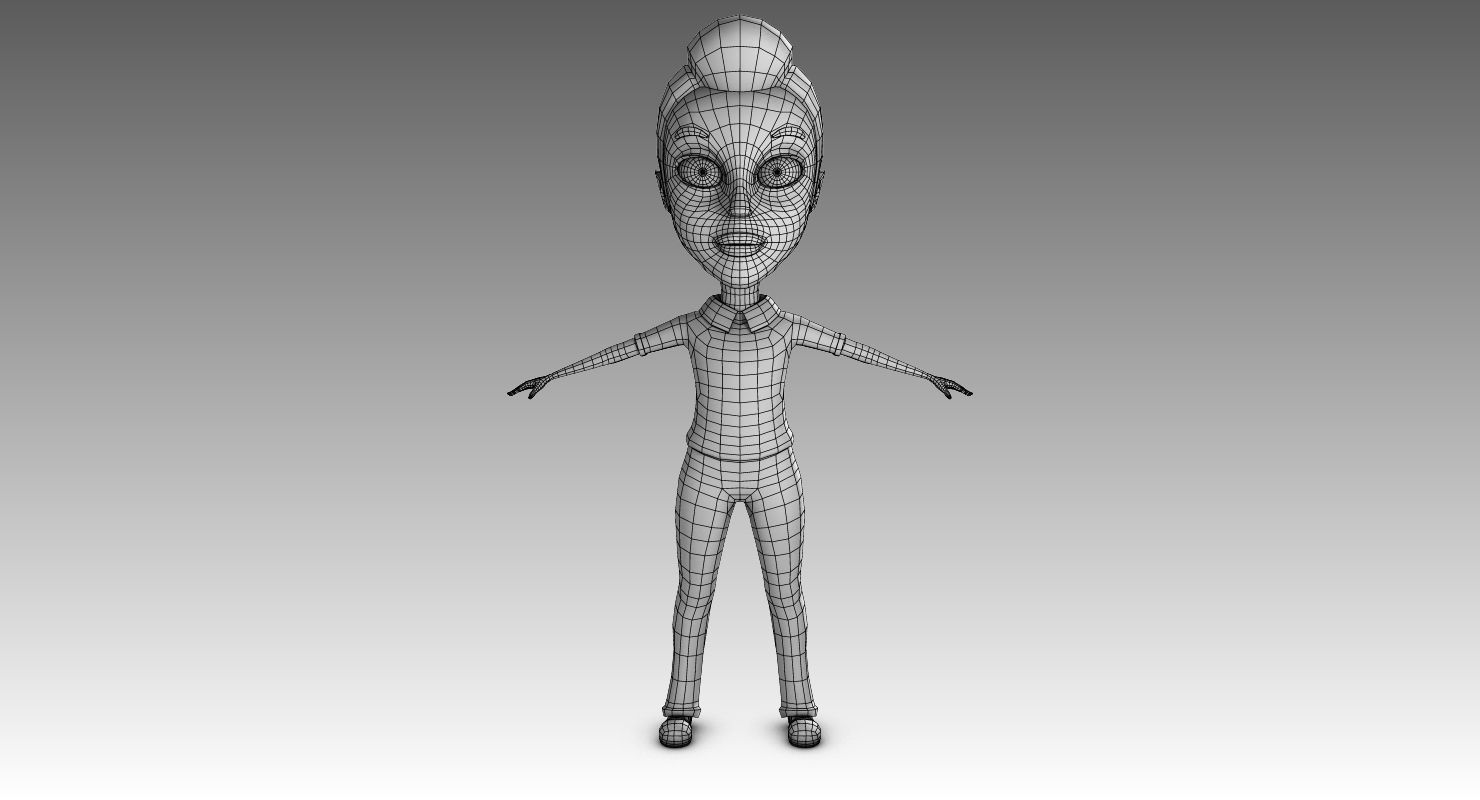 Leo Cartoon Low-poly 3D model_6