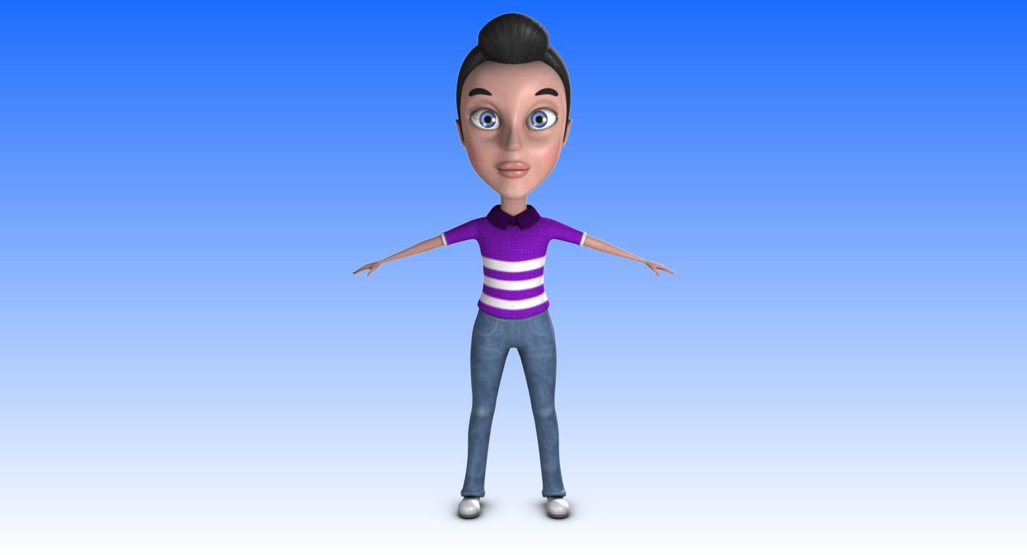 Leo Cartoon Low-poly 3D model_2