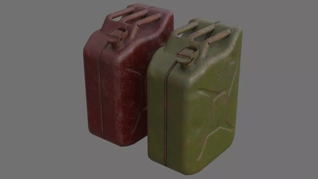 Fuel Can 3C Low-poly 3D model_0