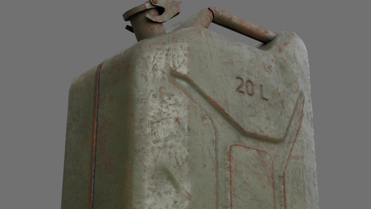 Fuel Can 3C Low-poly 3D model_8