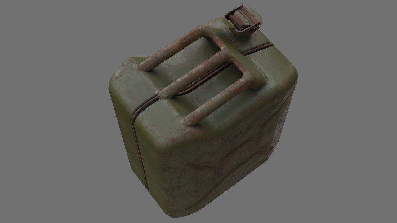 Fuel Can 3C Low-poly 3D model_5