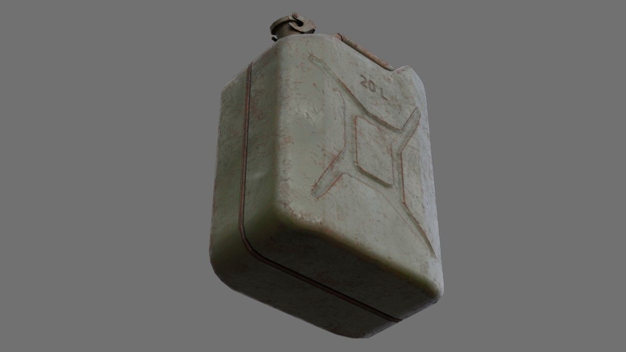 Fuel Can 3C Low-poly 3D model_7