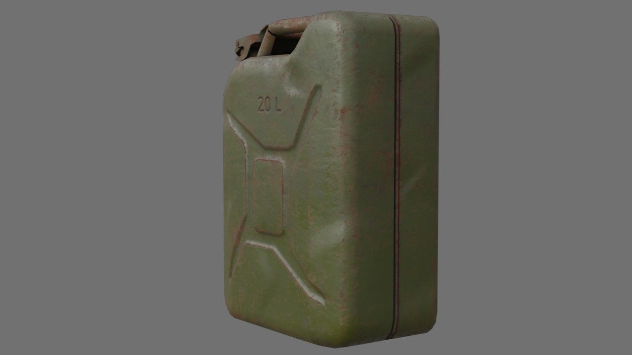Fuel Can 3C Low-poly 3D model_6
